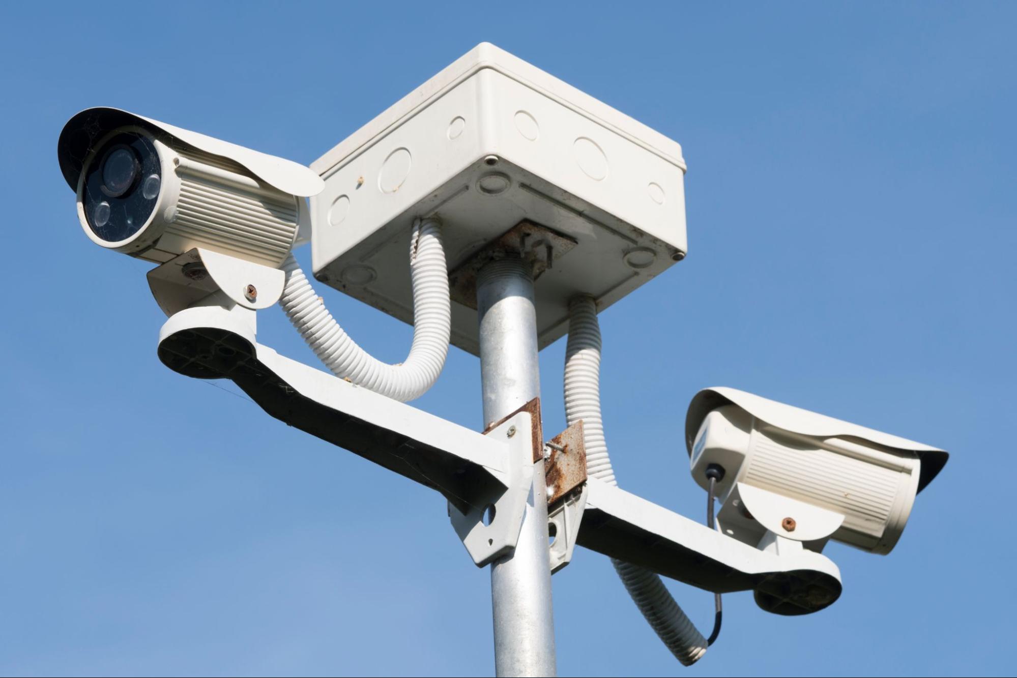 Modern Outdoor CCTV Camera Operating for security